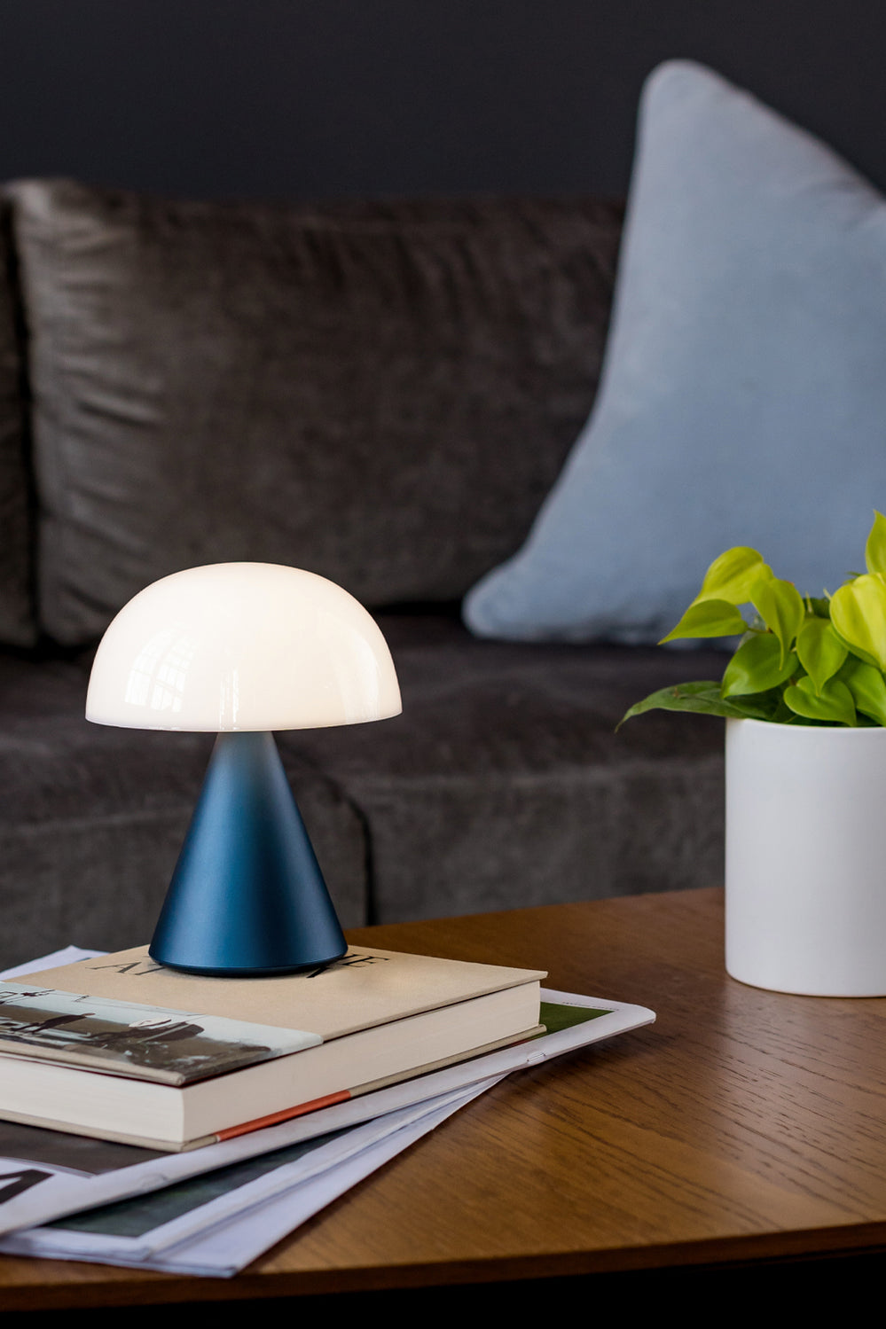 Mina L Large Portable Led Lamp - Blue - Blue - image 4