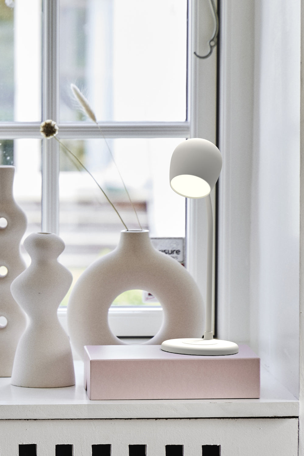 Ellie Smart Lamp With Bluetooth Speaker & Qi Wireless Charger - White - White - image 3