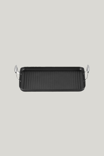 Toughened Non Stick Rectangular Grill 34cm - NO COLOUR - image 1