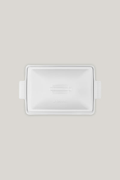 Stoneware Heritage Covered Rectangular Dish 33cm - White - image 3