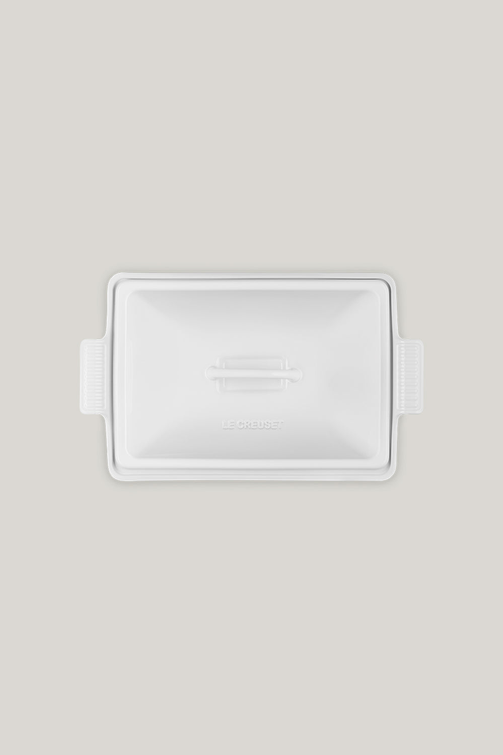Stoneware Heritage Covered Rectangular Dish 33cm - White - image 3