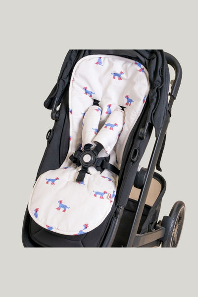 Cosy Pram Liner And Harness Protector - Yeehaw Dog - Cream - image 2
