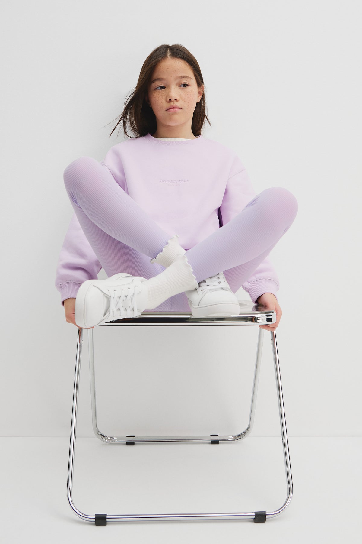 Organically Grown Cotton Blend Solid Rib Legging