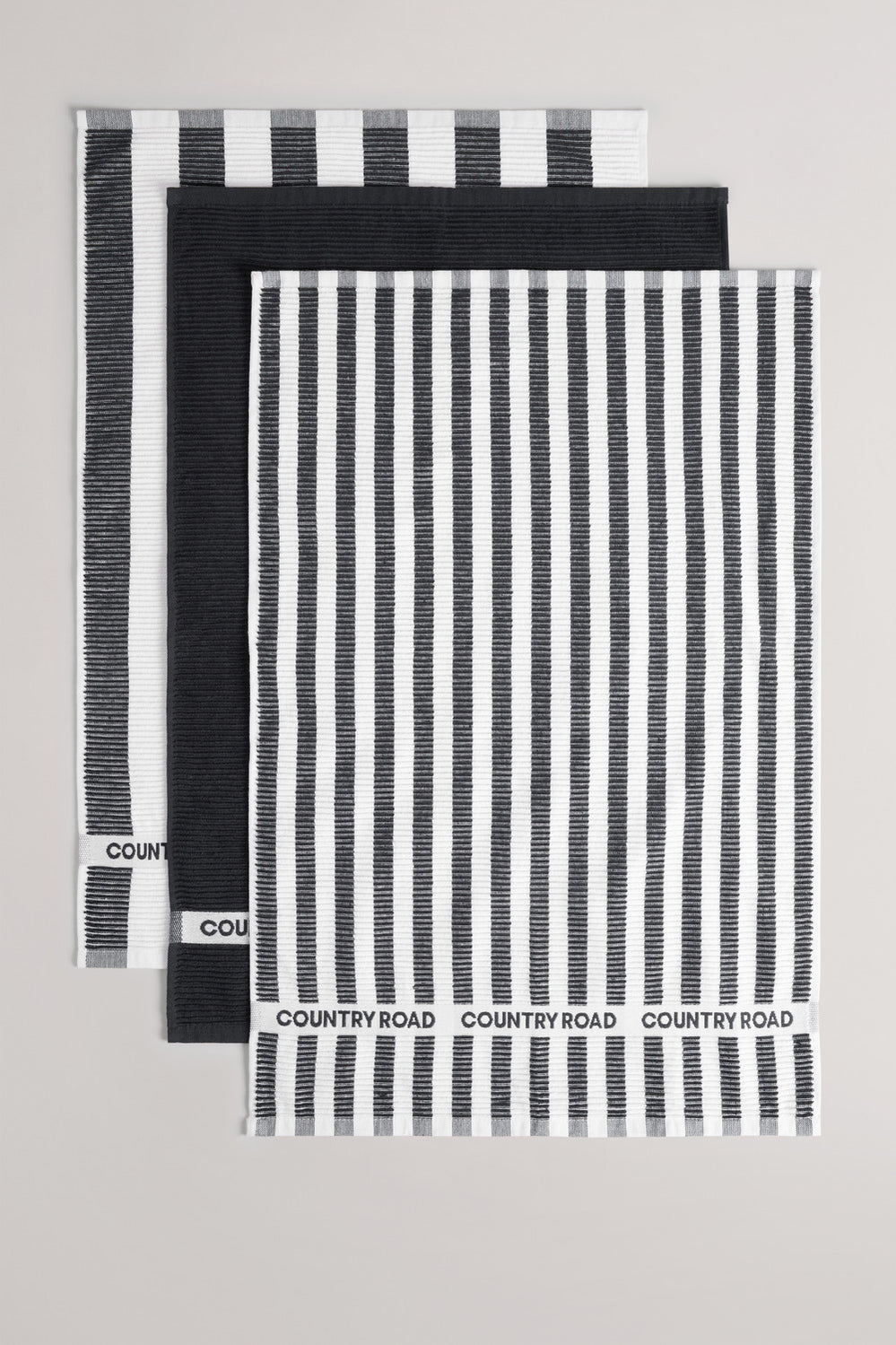 Cr Stripe Australian Cotton Tea Towel Pack Of 3