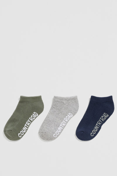 Organically Grown Cotton Blend Cushion Sock Pack Of 3