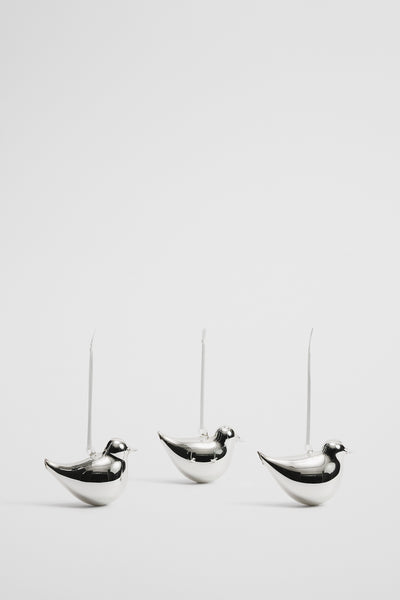 Metallic Bird Decoration Set Of 3