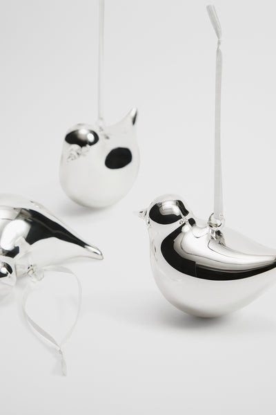 Metallic Bird Decoration Set Of 3