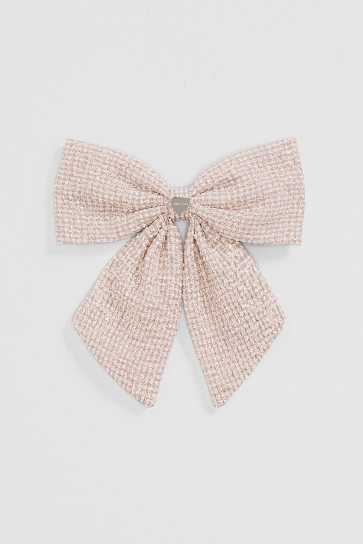Large Gingham Bow Clip