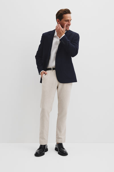 Regular Textured Wool Stretch Blazer