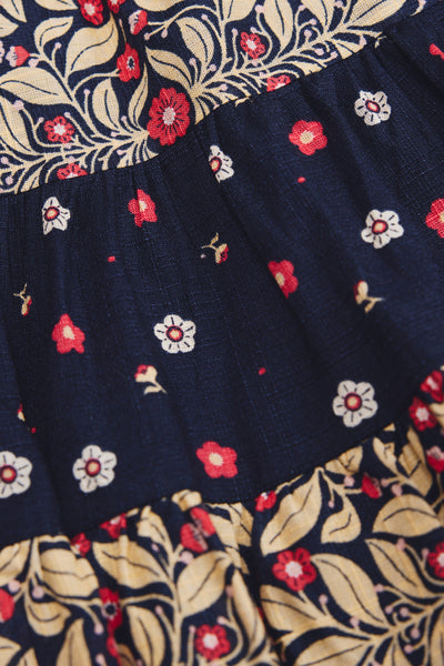 Organically Grown Cotton Tiered Spliced Romper