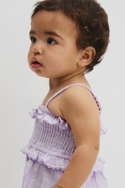 Gingham Frill Romper