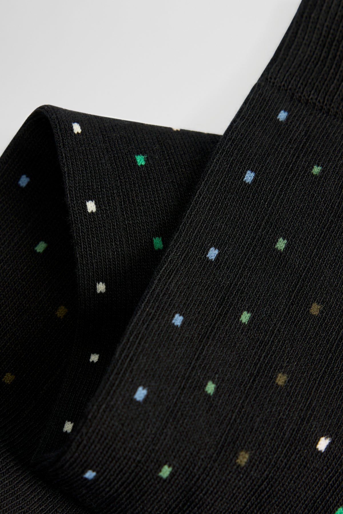 Rib Square Dot Sock