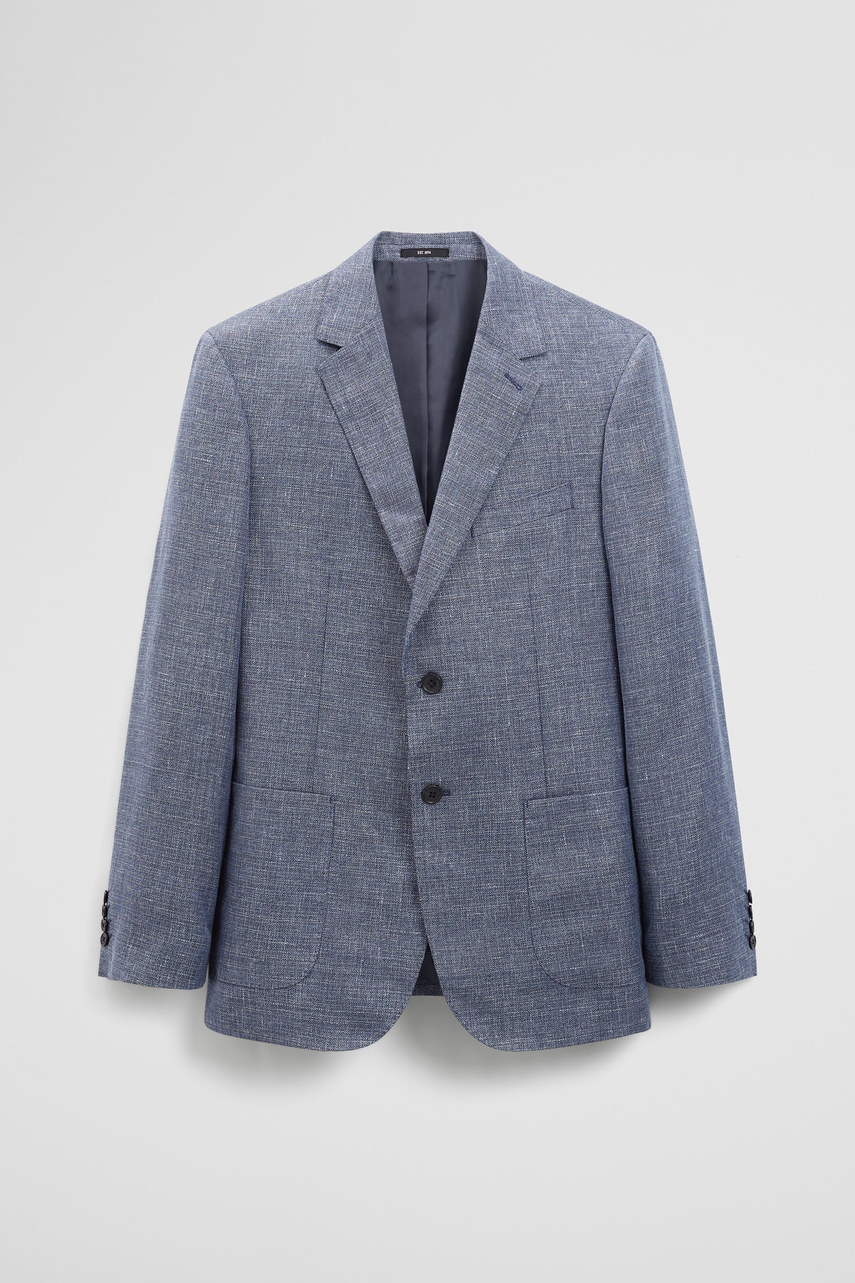 Regular Fit Wool Blend Houndstooth Jacket