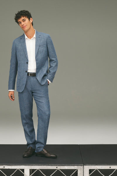 Regular Fit Wool Blend Houndstooth Jacket