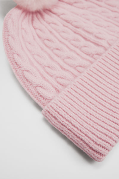 Pom Cable Beanie