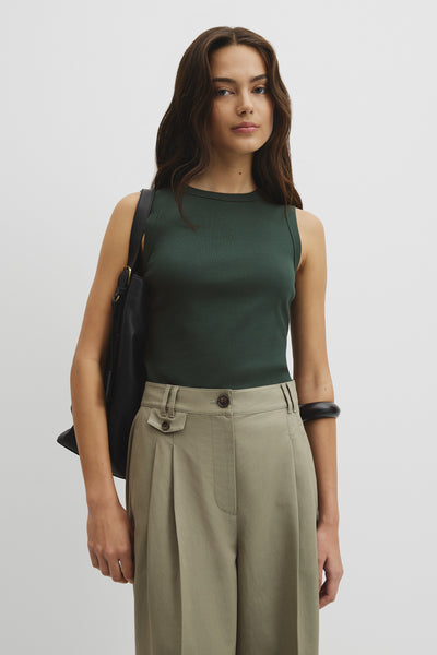 Australian Cotton High Neck Tank