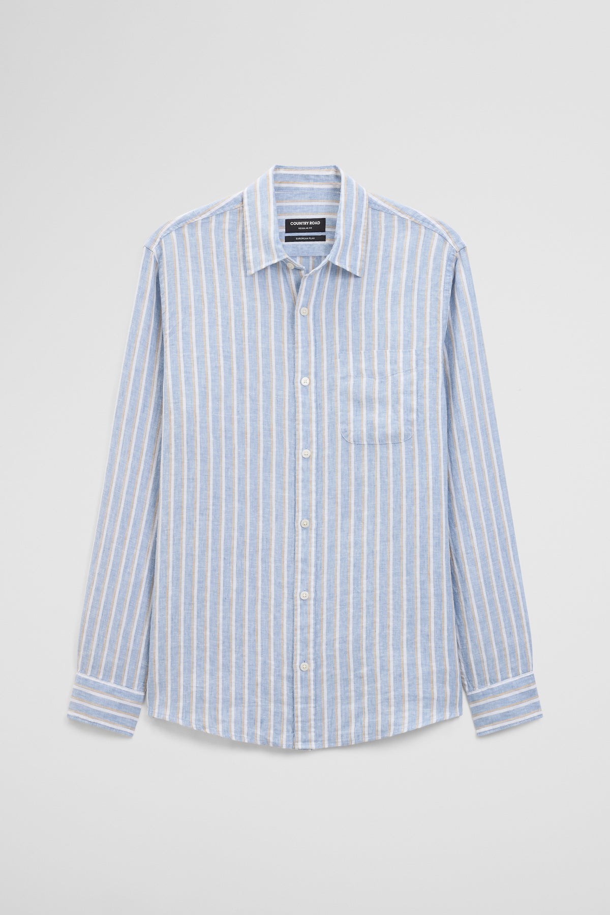 Regular Fit Linen Stripe Shirt