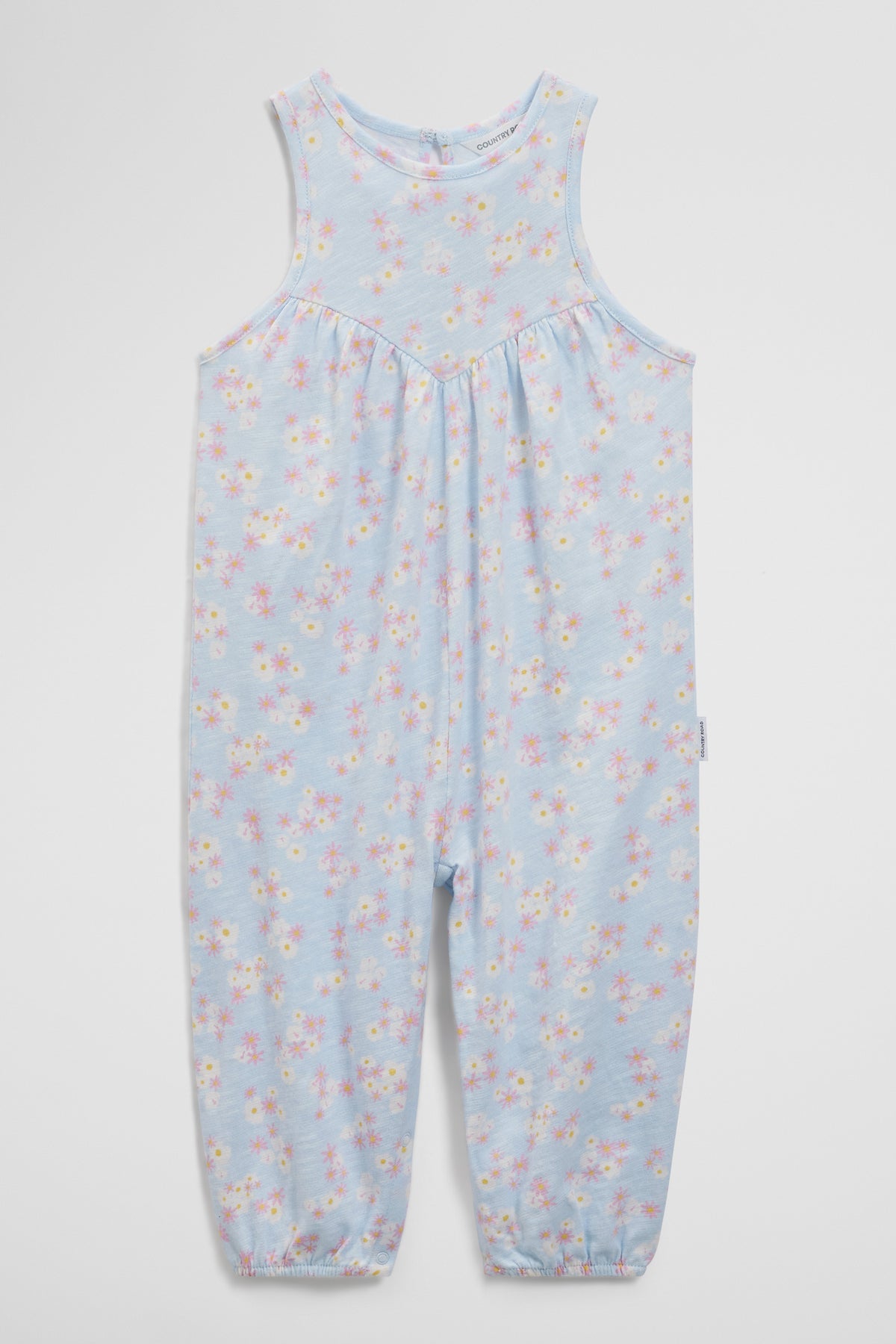 Organically Grown Cotton Sleeveless Texture Romper