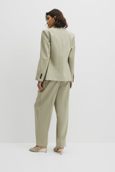 Wool Blend Wrap Blazer