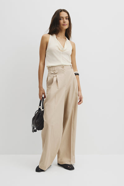V-Neck Neck Drape Top