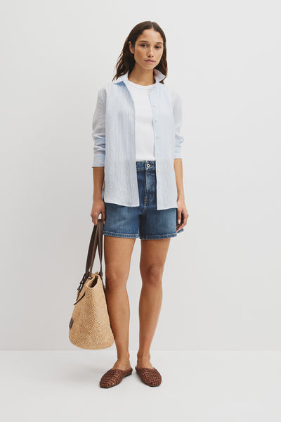Classic Linen Stripe Shirt