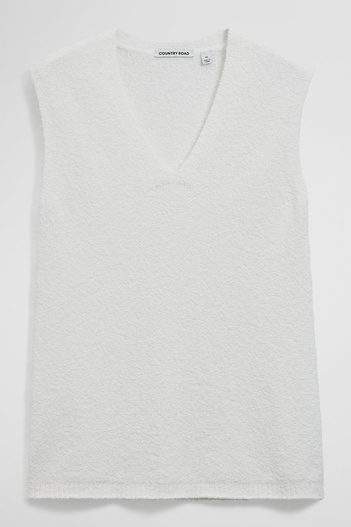 Australian Cotton Blend Compact Boucle Vest