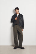 Pleated Wide Leg Chino