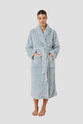 Gabriella Plush Long Robe - Blue - image 1