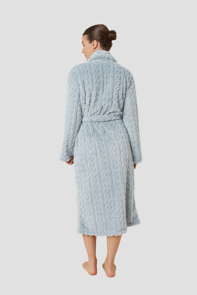 Gabriella Plush Long Robe - Blue - image 4