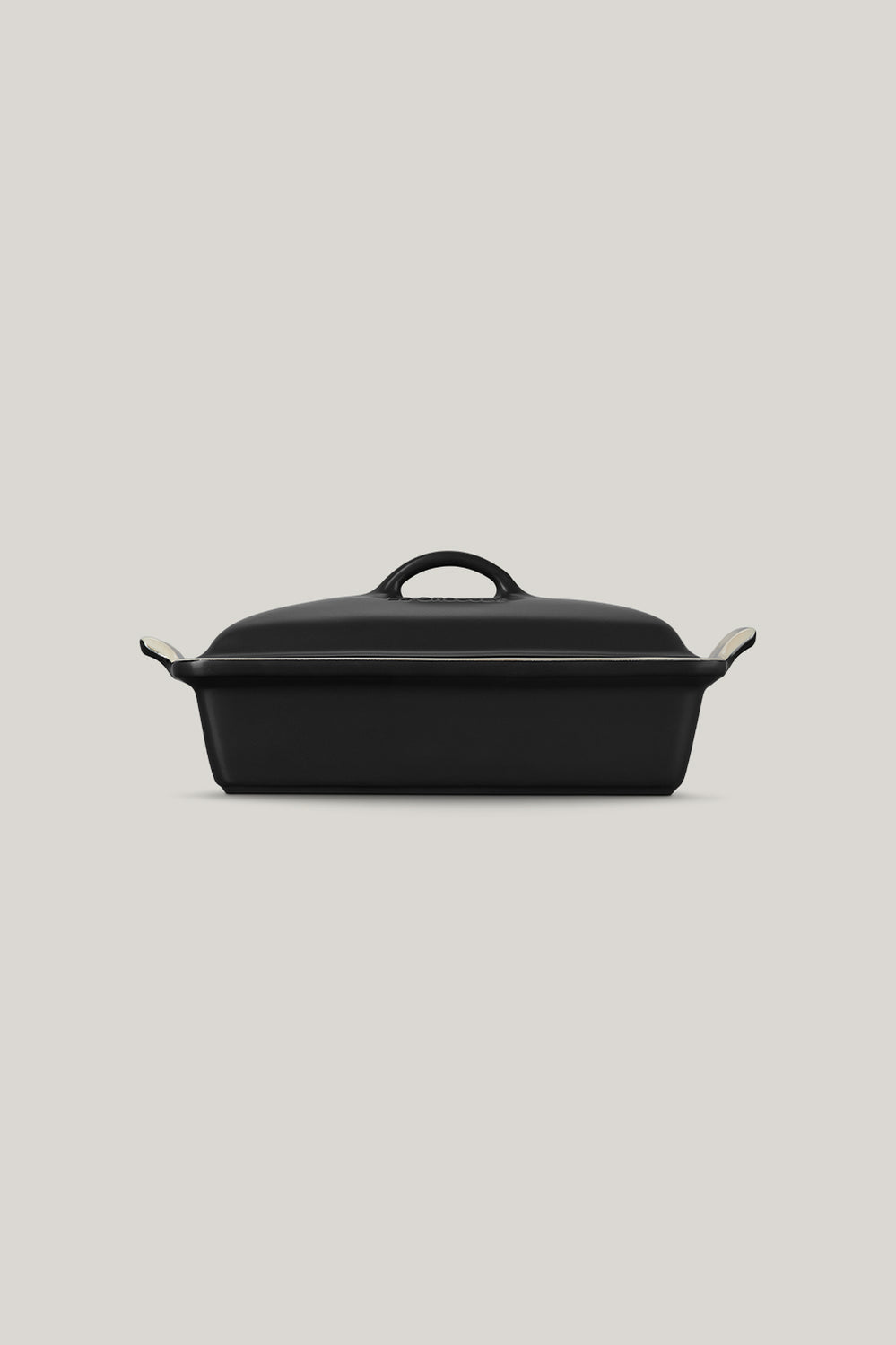 Stoneware Heritage Covered Rectangular Dish 33cm - Matte Black - image 2