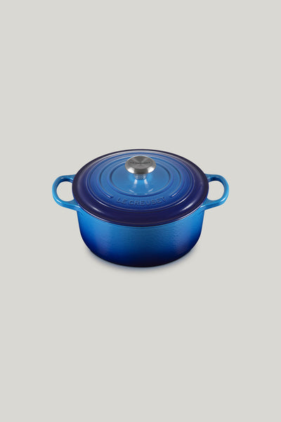 Signature Cast Iron Round Casserole 24cm - Azure Blue - image 1