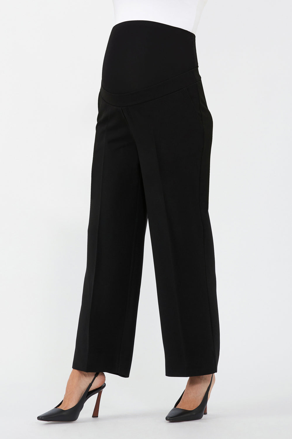 Alexa Wide Leg Maternity Pant - Black - image 3