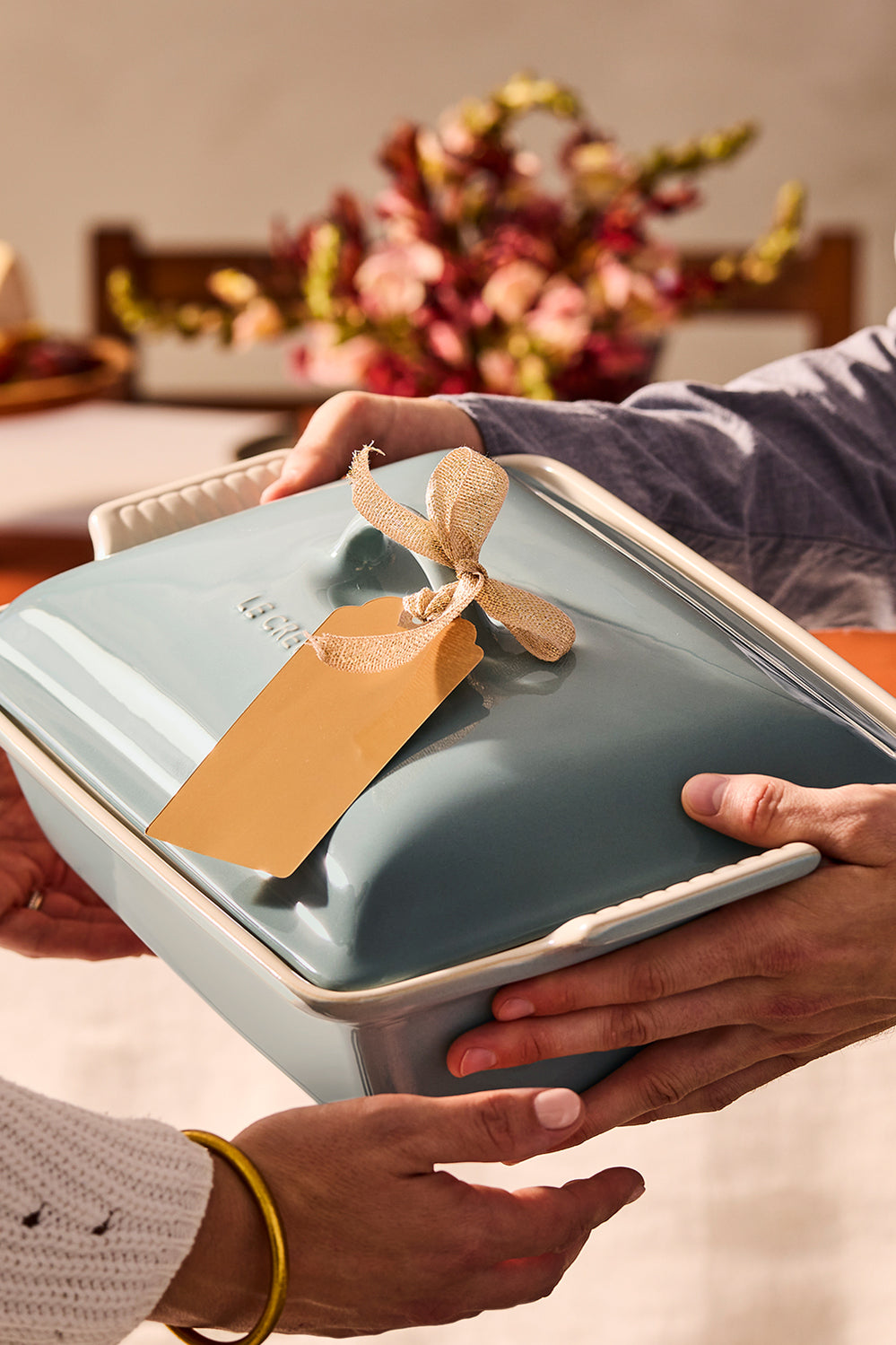 Stoneware Heritage Covered Rectangular Dish 33cm - Sea Salt - image 4