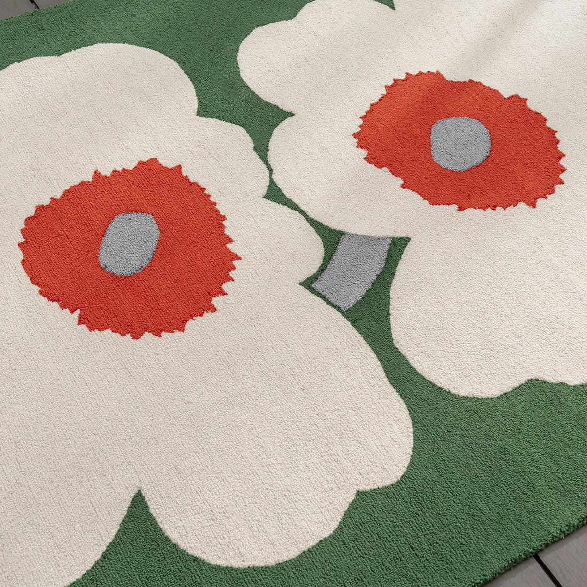 Unikko 60th Anniversary Green Rug 200x140cm - Mid Green - image 4