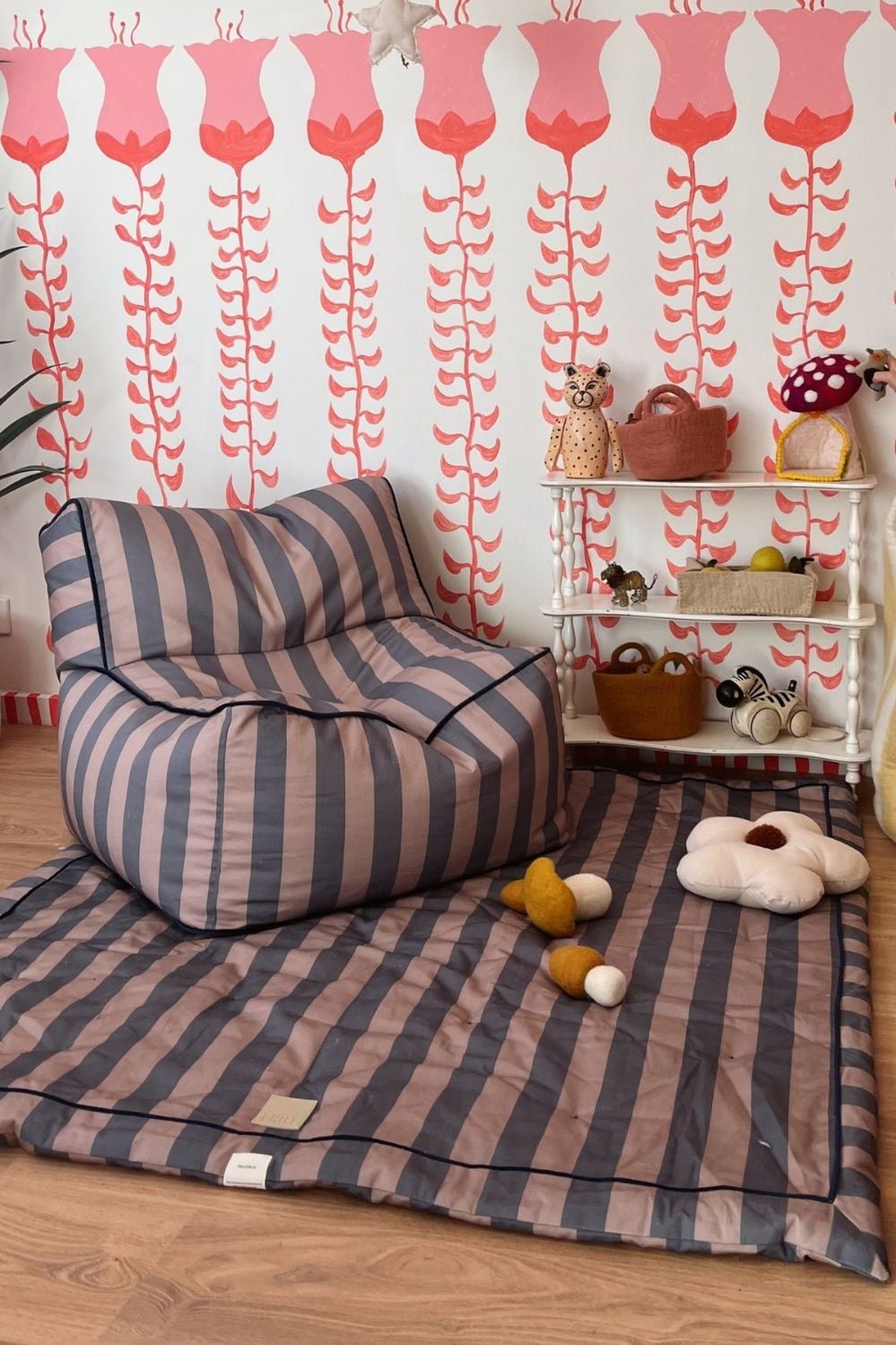 Striped Play Mat - Eggplant - image 2