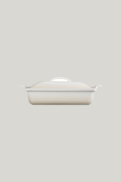 Stoneware Heritage Covered Rectangular Dish 33cm - Meringue - image 2